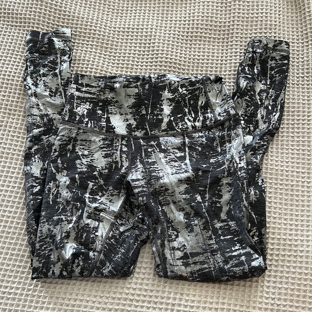 Lululemon Silver Metallic Leggings